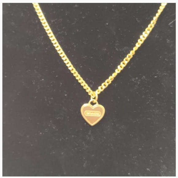 Coach heart charm gold plated Necklace - Picture 6 of 8